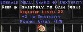 11 Resist Poison w/ 2 Dex SC