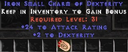 24 Attack Rating w/ 2 Dex SC