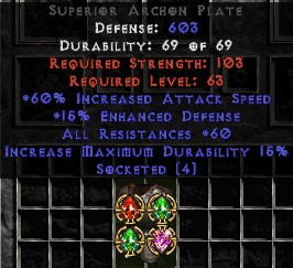 60 Resist All/60 IAS Archon Plate