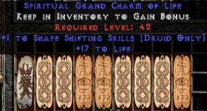 9 x Pack - Druid Shape Shifting Skills w/ 10-20 Life GC