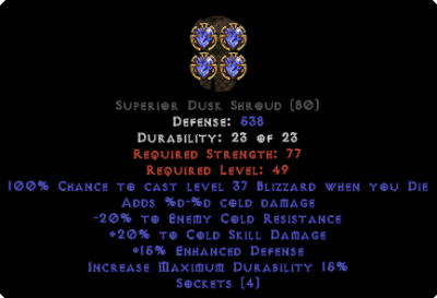 =+20/-20 Cold Facet Die Dusk Shroud