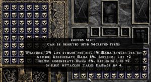 Chipped Skull - Pack of 88