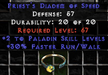 -+2 Paladin Skills/30% FRW Diadem/Tiara/Circlet - 0 Socket