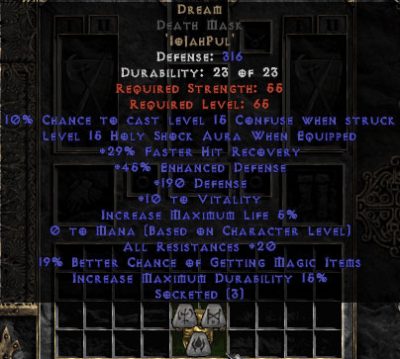 Dream Death Mask - 15-19 Res