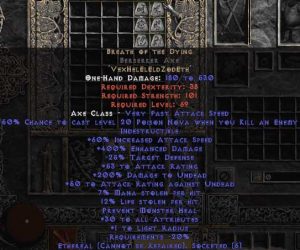 Breath of the Dying Berserker Axe - Ethereal - 400-414% ED