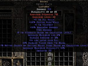 Enigma Gothic Plate +750-769 Defense