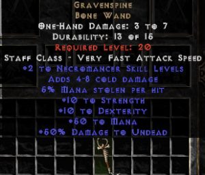 Gravespine - +50 Mana - Perfect