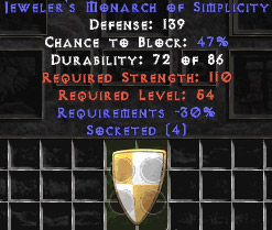 Jeweler's Monarch of Simplicity - 133-147 Def - 30% Req - Jmos