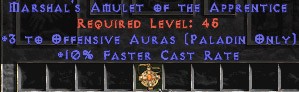 Paladin Amulet - 3 Offensive Auras & 10% FCR