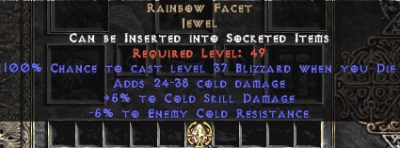 Rainbow Facet - @ Death & +5/-5 Cold - Perfect