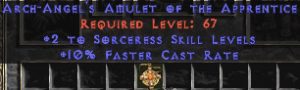 Sorceress Amulet - 2 All Sorc Skills & 10% FCR