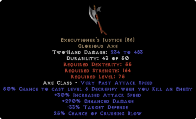 Executioner's Justice - 290% ED - Perfect