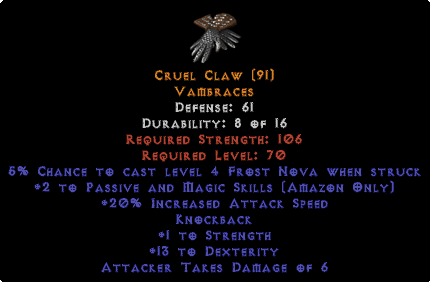 claw assassin build diablo 2