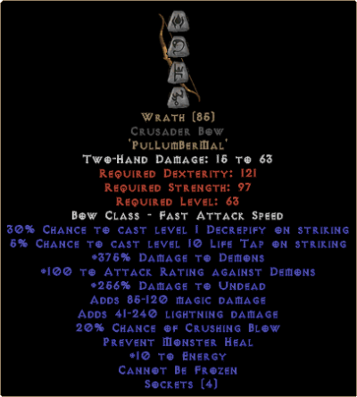 Wrath Crusader Bow - 255-299% EDU - Image 2