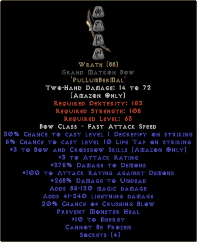 Wrath Grand Matron Bow - 3 B&C - 250-299% EDU - Image 2