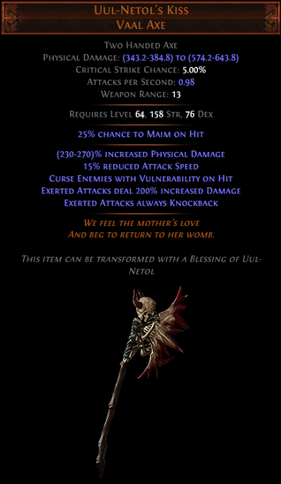 Uul-Netol's Kiss Vaal Axe - Image 2